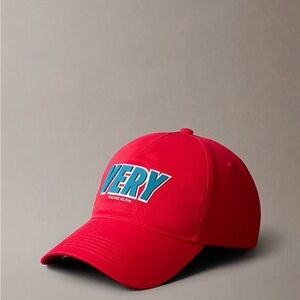 🆕 Calvin Klein Vibrant Red Baseball Cap